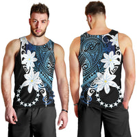 Cook Islands Maori Language Week Men Tank Top Tiare Maori Kuki Airani Blue Pattern