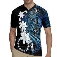 Cook Islands Maori Language Week Rugby Jersey Tiare Maori Kuki Airani Blue Pattern