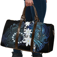 Cook Islands Maori Language Week Travel Bag Tiare Maori Kuki Airani Blue Pattern