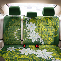 Cook Islands Maori Language Week Back Car Seat Cover Tiare Maori Kuki Airani Green Pattern