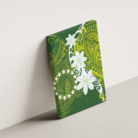 Cook Islands Maori Language Week Canvas Wall Art Tiare Maori Kuki Airani Green Pattern