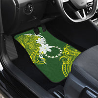 Cook Islands Maori Language Week Car Mats Tiare Maori Kuki Airani Green Pattern