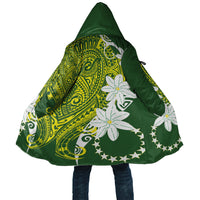 Cook Islands Maori Language Week Cloak Tiare Maori Kuki Airani Green Pattern