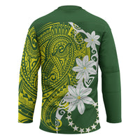 Cook Islands Maori Language Week Hockey Jersey Tiare Maori Kuki Airani Green Pattern