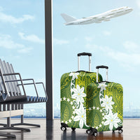 Cook Islands Maori Language Week Luggage Cover Tiare Maori Kuki Airani Green Pattern