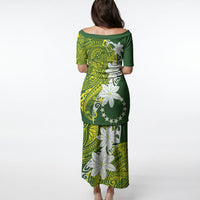 Cook Islands Maori Language Week Puletasi Tiare Maori Kuki Airani Green Pattern