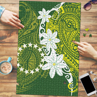 Cook Islands Maori Language Week Puzzle Tiare Maori Kuki Airani Green Pattern