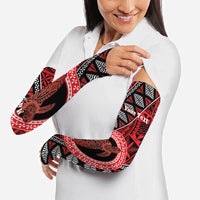 Personalised Tonga Language Week Arm Sleeves Heilala Turtle Malo E Lelei