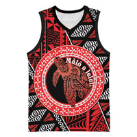 Personalised Tonga Language Week Basketball Jersey Heilala Turtle Malo E Lelei