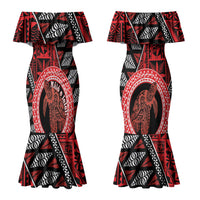 Personalised Tonga Language Week Couples Matching Mermaid Dress and Hawaiian Shirt Heilala Turtle Malo E Lelei