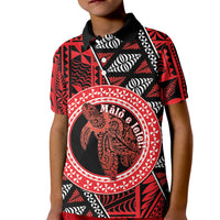 Personalised Tonga Language Week Kid Polo Shirt Heilala Turtle Malo E Lelei