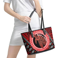 Tonga Language Week Leather Tote Bag Heilala Turtle Malo E Lelei