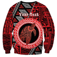 Personalised Tonga Language Week Sweatshirt Heilala Turtle Malo E Lelei