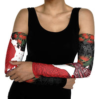Kiwi New Zealand Personalised Arm Sleeves NZ Map Pohutukawa Fern Maori Pattern
