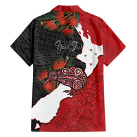 Kiwi New Zealand Personalised Family Matching Mermaid Dress and Hawaiian Shirt NZ Map Pohutukawa Fern Maori Pattern LT22 - Polynesian Pride