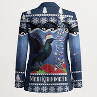 New Zealand Tui Bird Christmas Blazer Pohutukawa Xmas Tree Meri Kirihimete