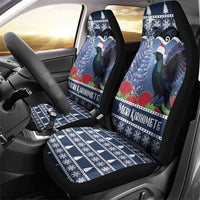 New Zealand Tui Bird Christmas Car Seat Cover Pohutukawa Xmas Tree Meri Kirihimete LT22 - Polynesian Pride