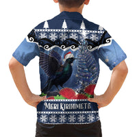 New Zealand Tui Bird Christmas Hawaiian Shirt Pohutukawa Xmas Tree Meri Kirihimete LT22 - Polynesian Pride