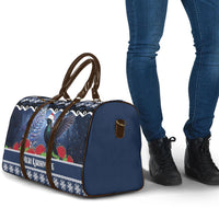 New Zealand Tui Bird Christmas Travel Bag Pohutukawa Xmas Tree Meri Kirihimete