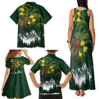 Kea Bird Kowhai New Zealand Family Matching Tank Maxi Dress and Hawaiian Shirt Mountain Landscape Maori Art LT22 - Polynesian Pride