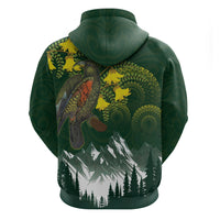 Kea Bird Kowhai New Zealand Hoodie Mountain Landscape Maori Art