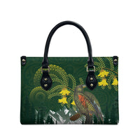 Kea Bird Kowhai New Zealand Leather Bag Mountain Landscape Maori Art