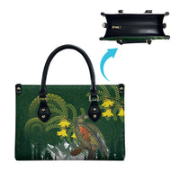 Kea Bird Kowhai New Zealand Leather Bag Mountain Landscape Maori Art