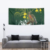 Kea Bird Kowhai New Zealand Tapestry Mountain Landscape Maori Art