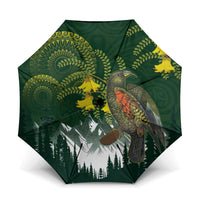 Kea Bird Kowhai New Zealand Umbrella Mountain Landscape Maori Art