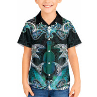 New Zealand Kotiate Weapon Hawaiian Shirt Aotearoa Mango Paua Shell Maori Pattern LT22 - Polynesian Pride