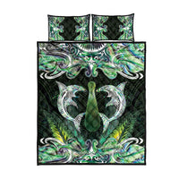 New Zealand Mere Pounamu Weapon Quilt Bed Set Aotearoa Mango Paua Shell Maori Pattern