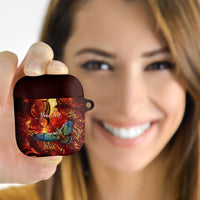 New Zealand Kea Bird Matariki Personalised AirPods Case Silver Fern Maori Pattern