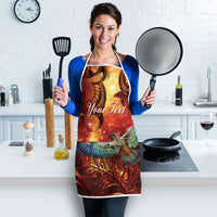 New Zealand Kea Bird Matariki Personalised Apron Silver Fern Maori Pattern