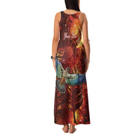 New Zealand Kea Bird Matariki Personalised Family Matching Tank Maxi Dress and Hawaiian Shirt Silver Fern Maori Pattern LT22 - Polynesian Pride