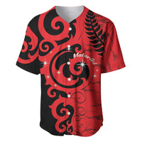 New Zealand Matariki Baseball Jersey Maori New Year Koru Pattern