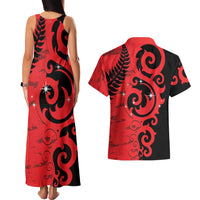 New Zealand Matariki Couples Matching Tank Maxi Dress and Hawaiian Shirt Maori New Year Koru Pattern