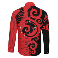 New Zealand Matariki Family Matching Off The Shoulder Long Sleeve Dress and Hawaiian Shirt Maori New Year Koru Pattern LT22 - Polynesian Pride