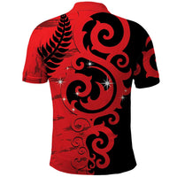 New Zealand Matariki Polo Shirt Maori New Year Koru Pattern