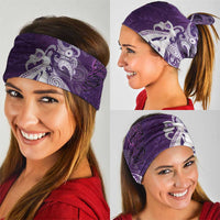 New Zealand Matariki Neck Gaiter Maori Manaia Galaxy Silver Fern Purple Color