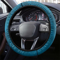 New Zealand Matariki Steering Wheel Cover Maori Manaia Galaxy Silver Fern Blue Color