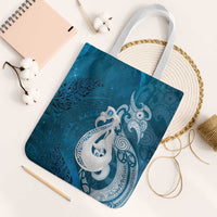 New Zealand Matariki Tote Bag Maori Manaia Galaxy Silver Fern Blue Color