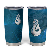 New Zealand Matariki Tumbler Cup Maori Manaia Galaxy Silver Fern Blue Color