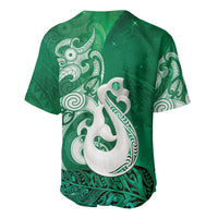 New Zealand Matariki Baseball Jersey Maori Manaia Galaxy Silver Fern Green Color
