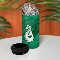 New Zealand Matariki 4 in 1 Can Cooler Tumbler Maori Manaia Galaxy Silver Fern Green Color LT22 - Polynesian Pride
