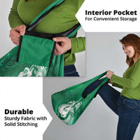 New Zealand Matariki Grocery Bag Maori Manaia Galaxy Silver Fern Green Color
