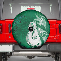 New Zealand Matariki Spare Tire Cover Maori Manaia Galaxy Silver Fern Green Color LT22 - Polynesian Pride