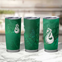 New Zealand Matariki Tumbler Cup Maori Manaia Galaxy Silver Fern Green Color LT22 - Polynesian Pride
