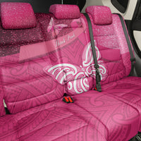 New Zealand Breast Cancer Awareness Back Car Seat Cover Pink Ribbon Butterfly Maori Pattern LT22 - Polynesian Pride