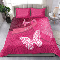 New Zealand Breast Cancer Awareness Bedding Set Pink Ribbon Butterfly Maori Pattern