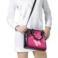 New Zealand Breast Cancer Awareness Shoulder Handbag Pink Ribbon Butterfly Maori Pattern